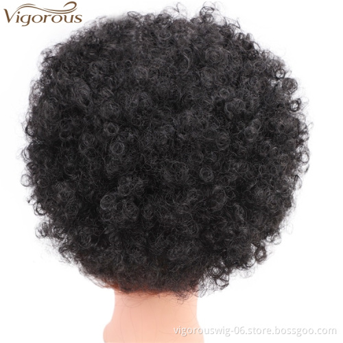 Vigorous Synthetic Afro Puff Drawstring Ponytail Short Kinky Curly Hair Bun Extension Donut Chignon Hair Pieces Four Clips